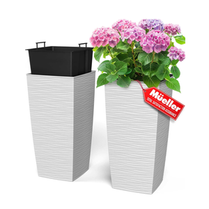 Janska SWEDEN Evergreen Indoor/Outdoor Planters 1.8 Gallon 2 Piece Duo Set