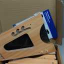 StrongTek Double Step Footrest, Adjustable Wooden Foot Stool with 3 Height Levels, Cushioned Top & Non-Slip Base, Ergonomic Under Desk Leg Rest for Office Home