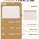 Rectangle Lamp Shades Set of 2, 16"L x 8"W x 10"H Large Beige Lampshades for Table Lamps Floor Lamps, Natural Linen Lamp Shade Replacement, Spider, Harp Holders Included, Easy Assembly Required