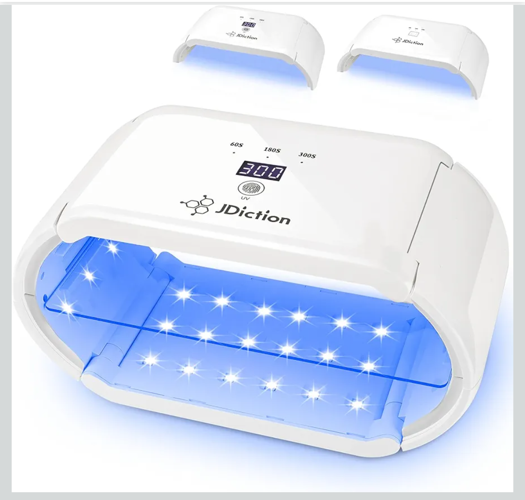 JDiction UV Light for Resin, Wireless UV Resin Lamp with 48 LED Beads, Long Time Setting (1min, 3min, 5min, 10min), Rechargeable 48W Powerful Cordless Curing Tool for Jewelry Making Crafts