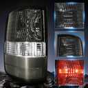 Smoked Tail Lights Pair with Bulbs, Compatible with Ford F-150 2004 2005 2006 2007 2008, Driver & Passenger Side Blackout Style Rear Lamps