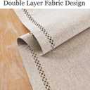 Burlap Style Farmhouse Table Runner, 13 x 36 Inch Coffee, Rustic Geometric Hollow Table Runners 36 Inches Long for Dresser Table Everyday Use, 13x36 Inches, Coffee