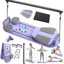6 in1 Pilates Board, Multi-Purpose Pilates Reformer Set, Foldable Abdominal Board, Pilates Reformer Board for Home, Workout Equipment, Abs Workout Equipment, Core Workout Equipment