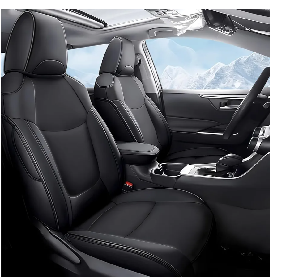 TTX Lighting Custom Fit Seat Covers for Toyota Corolla Cross Hybrid SE, XSE 2023 2024 2025,Full Set Faux Leather Corolla Cross Hybrid Seat Covers Black