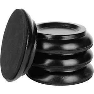 Eison Piano Caster Cups for Upright Piano Wooden Piano Caster Piano Leg Floor Protectors with Non-Slip & Anti-Noise Foam Hardwood Floor Protectors, Set of 3, Black