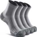 Quarter Compression Socks for Men Women, Cushioned Running Hiking Socks, Size: Medium