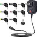SoulBay 12W Universal Multi Voltage AC/DC Adapter Switching Power Supply with 8 Selectable Adapter Plugs, Suitable for 3 V to 12 V Device