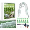 Garden Mesh Netting Kit,Plant Covers with 10x33 FT Mesh Netting & 6pcs Wide Garden Hoops & 24 Clips,Garden Netting Raised Beds Row Cover for Vegetable Plants Fruit Flowers Crop