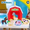 Sesame Street Elmo's Learn & Sort Barn with Music and Sounds, 6-pieces, Teaches Toddlers Shapes, Sounds, and Problem-Solving Skills, Toy for Girls, Boys, Kids, Ages 2 and Up by Just Play, Kids Toys for Ages 2 Up by Just Play