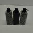Modern Shampoo and Conditioner Dispenser (21 oz, Pack of 3) Refillable Pump Bottle Set Empty Shower Plastic Bottles with Pump for Bathroom Body Wash Soap and Shower (Black)