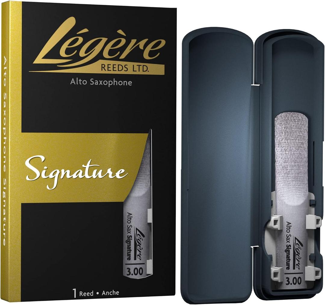 Lgre Reeds - Alto Saxophone Reed, Signature, Strength 3.00 (ASG3.00) - Premium Synthetic Woodwind Reed 