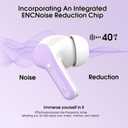 Wireless Earbuds, Bluetooth 5.4 Headphones HiFi Stereo, Bluetooth Earbuds with ENC Noise Cancelling Mic,IP7 Waterproof in Ear Earphones, 48H, LED Display Ear buds for Pad Phones Workout Sports, Purple