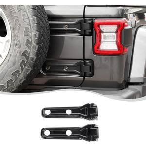 Tailgate Hinge Cover,Spare Tire Rear Door Bracket Cover Fit for 2018-2025 Jeep Wrangler JL JLU Sport X Sahara Rubicon (Matte Black)