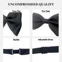 2 x MDSTYLE Suspenders for Men Women Boys - Adjustable Y-Back (Black)