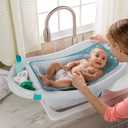 Ingenuity Comfy Clean Deluxe Newborn to Toddler Baby Bathtub, 3-in-1 with Removable Sling, Padded Backrest, 0-24 Months, Gray