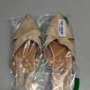 Rekayla Mules for Women Pointed Toe Flats Backless Loafers Slip On Shoes for Women, Nude Size 7