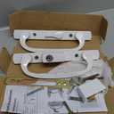 Zinkitool Keyed Sliding Patio Door Handleset, 45 Keyway, 3-15/16" H.C., Fits 1-3/8" to 2" Thick Doors, Non-Handed, White Diecast, Offset Position with Mortise Lock and KeeperOff Center Thumb Latch