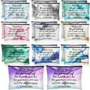 Sieral 20 Pcs Thank You Gifts for Women Inspirational Makeup Bag Bulk Mother Gifts Marble Cosmetic Bag with Zipper for Employee Appreciation Holiday Party