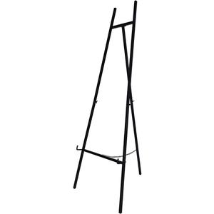 SULIANG Metal Easel Stand with Chain Support for Mirror, Iron Floor Easels for Display Wedding Sign, 58 Inch Adjustable Arts & Crafts Easels(Black)