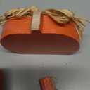 4 Pcs Fall Thanksgiving Decor for Home Hello Pumpkin Wooden Signs with Blessed Autumn Tiered Tray Decor Farmhouse Pumpkin Table Centerpiece Maple Leaf Block Signs for Thanksgiving Office Kitchen Shelf