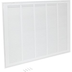EZ-FLO 25 x 20 Inch (Duct Opening) Return Air Vent Cover for Wall or Ceiling, Solid Steel Return Air Filter Grille, HVAC Vent Cover, White, 61634
