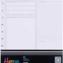 Happy Planner Undated Refill Paper for Planners and Journals, Neutral Lined Dashboard Layout Daily Notebook Planner Paper, Big Size, 100 Sheets 8 1/2" x 11"