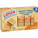 Lance Sandwich Crackers, Captain's Wafers Peanut Butter and Honey, 10 Packs, 6 Sandwiches Each (EXP 03/07/26)