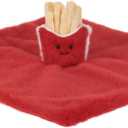 Apricot Lamb French Fries Soft Loveys for Babies, Security Blanket for Baby Boy and Girl, 14x14 Inches for Infant and Toddlers