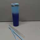 BJPKPK 34oz Insulated Tumbler With lid And Straw Stainless Steel Tumblers Travel Coffee Mug Reusable Thermal Cup,Sky