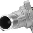 Car Thermostat Inner Engine Coolant Thermostat Housing Assembly No.96988257 for Chevy Cruze 1.8L 2011-2016 Aluminum Alloy Silver Tone Durable