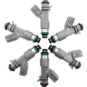 16450-R70-A01 6pcs Fuel Injectors 12 Holes Fits for Acura MDX RDX RL TL TSX ZDX Honda Accord Crosstour 3.0L 3.5L 3.7L V6 2008-2020 195500-1100 842-12352 FJ982