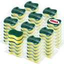 Tanlade 60 Pcs Individually Wrapped Sponges Kitchen Bulk Non Scratch Scouring Sponges for Dishes Household Cleaning Travel Apartments Hotel Car (Yellow Green)