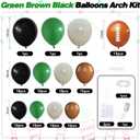 Football Balloon Arch Kit, Green and Brown balloons Garland Arch Kit, Football Print Balloon Dark Green Brown White Balloons For Ball Games Theme Birthday Baby Shower Party Bachelorette Wedding Decor
