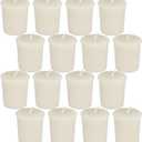 16PCS Pure Beeswax Votive Candles, Unscented, Naturally Lightly Honey Scented, 15 Hours Burn Time Each (White)