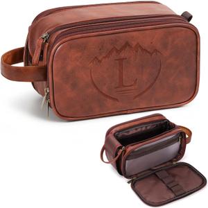 Toiletry Bag for Men,Mens Toiletry Bags for Traveling,Toiletries Travel Bag for Shaving Kit,Personalized Travel Bag Toiletry,Birthday Gifts for Men Husband (L)