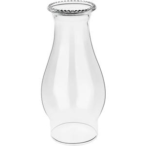 Oil Lamp Chimney Replacement – Clear Hurricane Lamp Glass Shade (Wave Style) for Kerosene Lamps – 3 x 8.5  Inch （1 Pack）