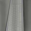 seenda Bluetooth Keyboard and Mouse, COE300 Wireless Keyboard Mouse Combo 2.4G+Dual Bluetooth Multi-Device Connection Full Size Ultra-Slim Keyboard with Number Pad for Windows/Mac,White & Silver