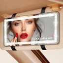 3 x I Love You Drive Safe Car Rearview Mirror Stickers, 4PCS Vinyl Cute Vehicle Rear View Mirror Decals with Heart, Funny Automotive Bumper Stickers for Women, Universal Fit (White/Pink)