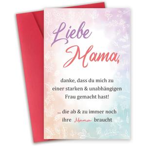 4 x Funny Mother's Day Card, Mother Gift from Daughter Son, Special Mothers Day Gift Cards, Thank You Mom