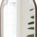 Rustic Wooden Arched Mirrors for Wall 24 X 36 Inch, Hanging Distressed White Vintage Decorative Wall-Mounted Mirrors, Farmhouse Dressing Arch Wall Mirror for Bedroom Bathroom Hallway