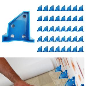 40PCS Flooring Spacers, Laminate Flooring Installation Kit with 1/4 & 1/2 Gap, Wood Flooring Accessories for Laminate, Vinyl Plank, Tiles, Hardwood, Floating Flooring, Blue