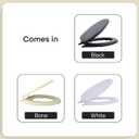 Soft Elongated Vinyl Toilet Seat, Black - 19 Inch Soft Vinyl Cover with Comfort Foam Cushioning - Fits All Elongated Size Fixtures - Easy to Install Fantasia by Achim Home Decor