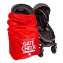 J.L. Childress Gate Check Bag for Single & Some Double Strollers - Travel Bag for Airplane, Fits Most Standard Baby Strollers, Airport Accessories for Gate Check, Flying Essentials - Red (One Size (Pack of 1))