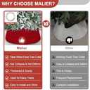 Malier Christmas Tree Collar, 30 Knit Xmas Tree Collar, Christmas Tree Collars for Artificial Trees, 11" Extra Tall Tree Stand Base Cover Ring Skirt for 6 ft 9 ft Tree (Red, 11''H  30" W)