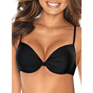 RELLECIGA Women's Underwire Bikini Top (Medium, Black)
