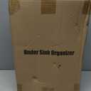 Under Sink Organizer, 2 Packs 2 Tier Under Sink Organizers and Storage, Slide out Pull out Cabinet Organizer Shelf, Metal Sliding Drawer for Kitchen Bathroom Pantry Closet Rack(Grey)