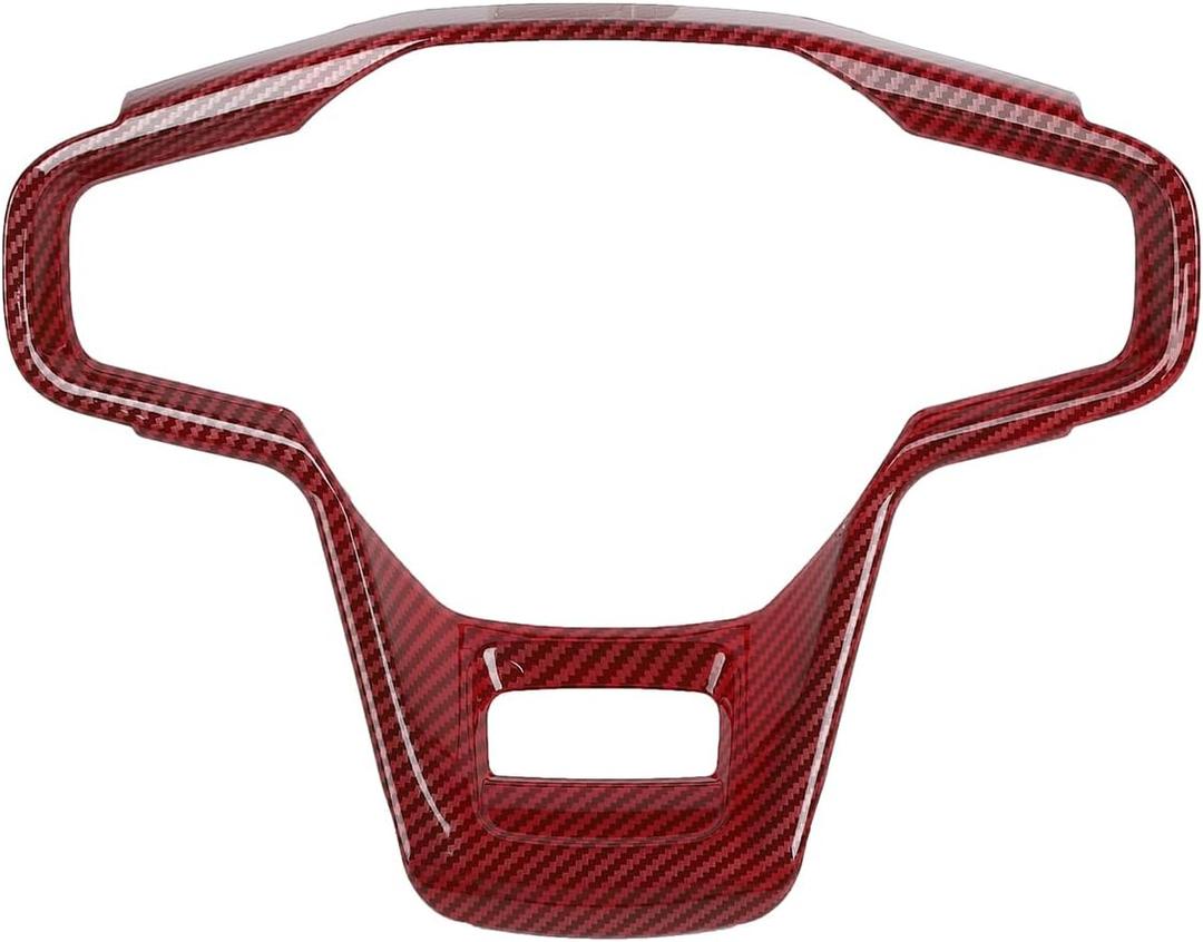 RAZPOY Center Console Trim Cover Interior Accessories Compatible with Ford Bronco 2021-2026, Red Carbon Fiber (Not for Bronco Sport)