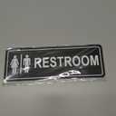 Restroom Sign Unisex for Business and Home, Equipped with Strong Self-Adhesive, Ideal for Office, Business Bathroom, or Toilet Door/Wall Decoration (9x3), Simple Installation