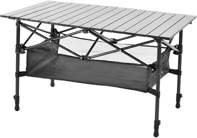 Outdoor Folding Portable Picnic Camping Table Aluminum Roll-up Table with Bag
