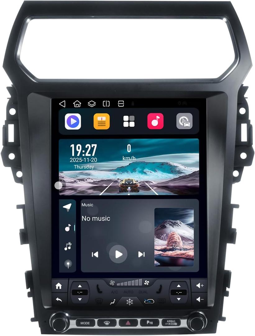 12.1" Car Radio for Ford Explorer 2013-2018 CarPlay Android Auto | 8 Core, 6+128GB, Ford Explorer Touch Screen Build in EQ,DSP,Bluetooth,FM,AM,Backup Camera,SWC,WiFi,GPS.